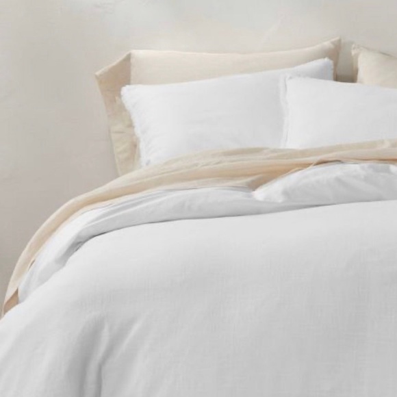 Casaluna Other - Heavyweight Linen Blend Duvet Cover Set - Casaluna Full/Queen - White - …